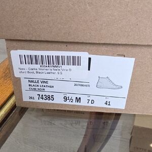 Clarks Black Nalle Vine Black Leather Oxford  Boot